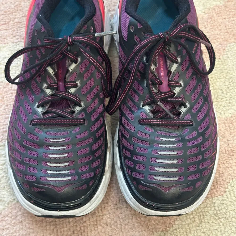Hoka One One‎ Vanquish 3 Grape Juice Virtual Pink Running Shoes Cushion Sporty